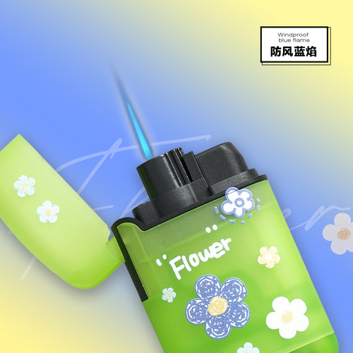 ZENGAZ英伽flower夜光充气打火机防风礼物花卉图案2026新款点烟器 - 图2