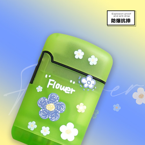 ZENGAZ英伽flower夜光充气打火机防风礼物花卉图案2026新款点烟器 - 图0