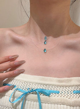 清冷气质水滴项链2025新款