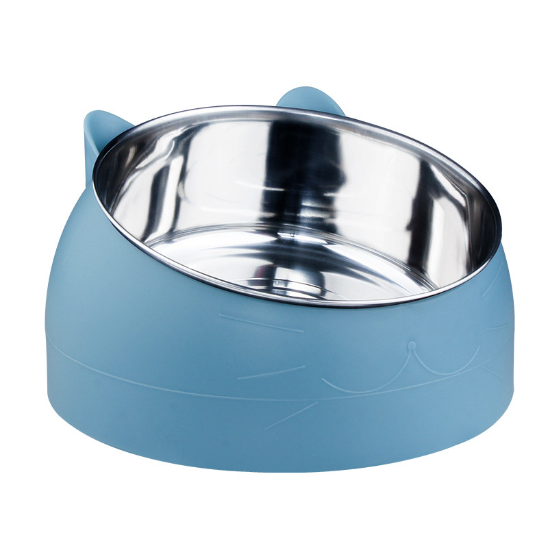 猫碗食盆斜口碗不锈钢碗防打翻狗碗狗盆喝水吃饭盆保护颈椎猫狗碗,淘宝优惠券,粉丝福利购,淘宝优惠卷