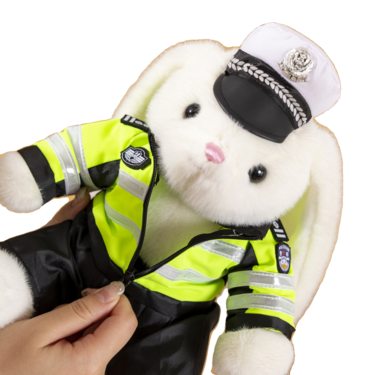 交警兔子玩偶制服公仔毛绒玩具公益安全宣传品女生儿童礼物消防兔,淘宝优惠券,粉丝福利购,淘宝优惠卷