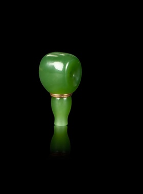 俄料金腰带碧玉三通精工分体正阳绿沉香星月金刚108手链配饰隔珠