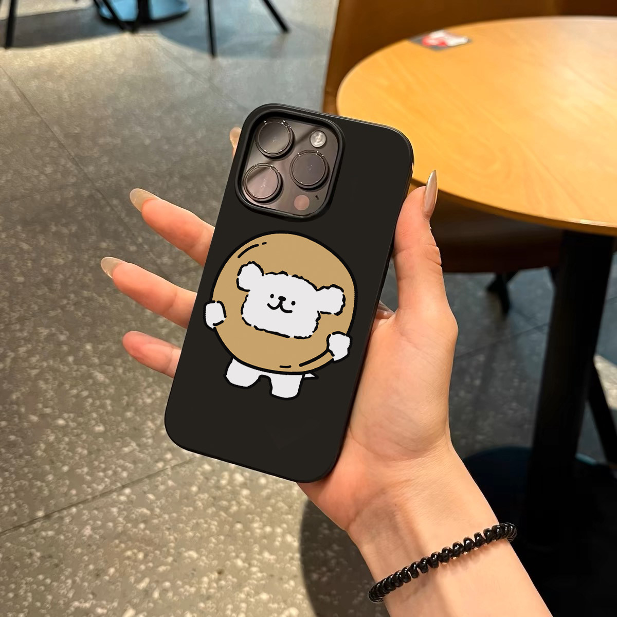 韩国小众个性情侣卡通狗狗手机壳适用苹果16promax新款iphone14亮黑色15pro硅胶13磨砂12男11超薄x全包防摔软