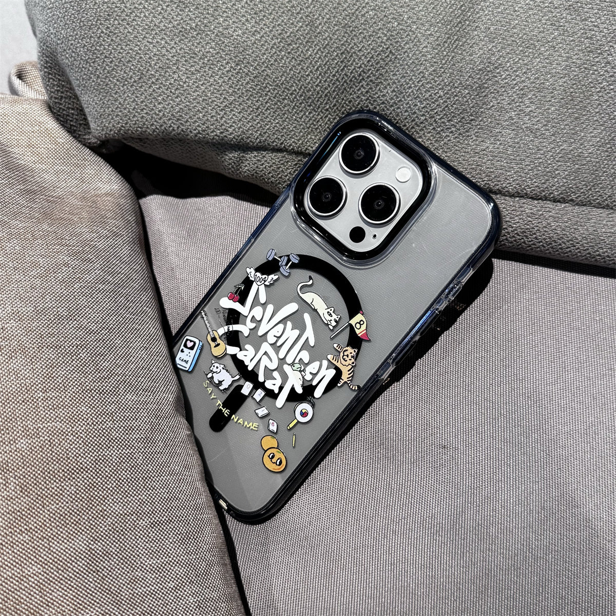 原创ins风英文动物适用iPhone16promax手机壳苹果16pro/13摇滚潮流12创意11全包防摔磁吸15小众保护套个性14
