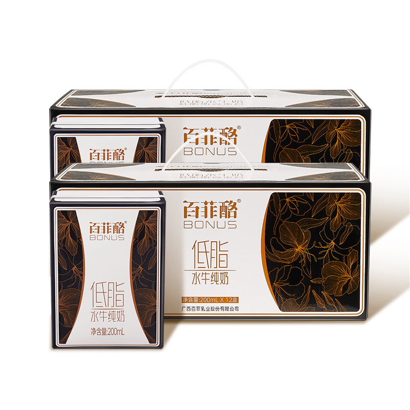 百菲酪低脂水牛纯奶200ml*12盒*2箱广西水牛奶儿童营养早餐纯牛奶 - 图3