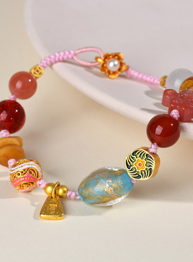十二通宝盐源南红琉璃原创手链
