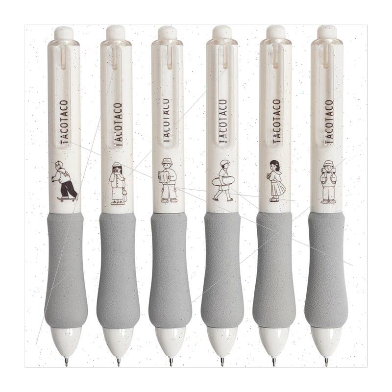 Soft Grip Push Action Neutral Pen Student Black Refill Cloud - 图3