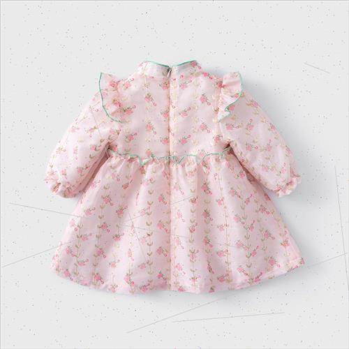 Girls floral cheongsam 0-2 years old baby girl dress 2022 fa-图1