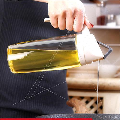 Glass oil jug household leakproof oil bottle kitchen automat - 图1