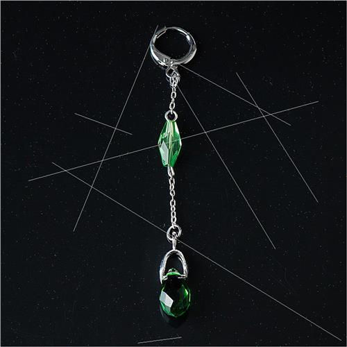 Anime  Weiwei fluorite eye song tassel pendant earrings COS - 图1