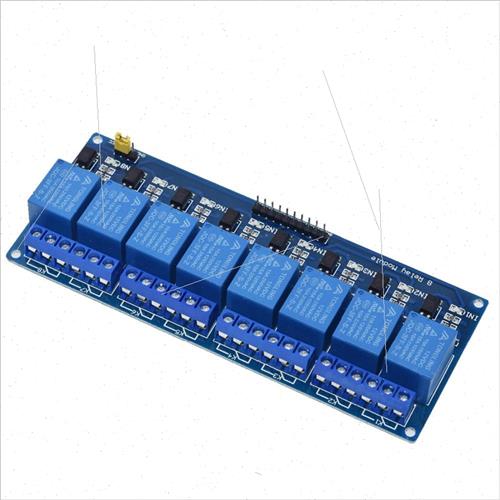 8-channel relay module 5V12V24V with optocoupler isolation A - 图1