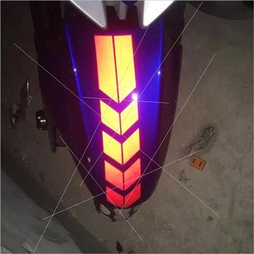 Motorcycle fender stickers reflective arrow lines warning st - 图2