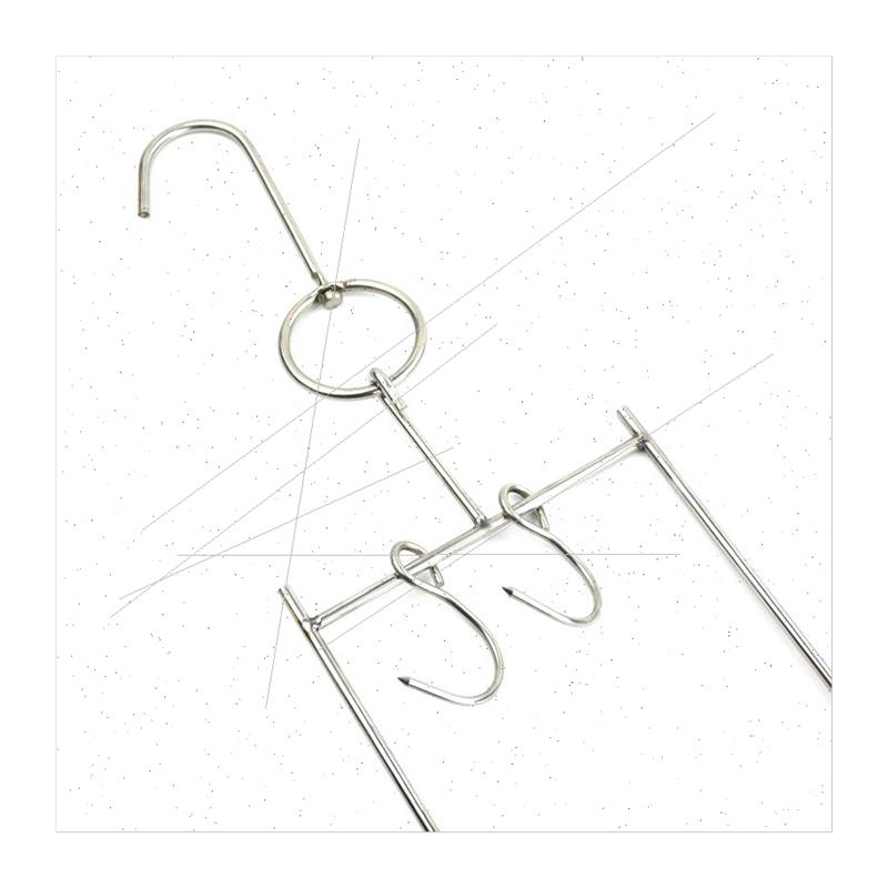 Stainless Steel Suckling Pig Hooks Thickened Square with Hoo - 图3