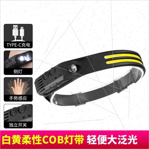 New LED mini multi-function waving sensor head mounted light - 图0