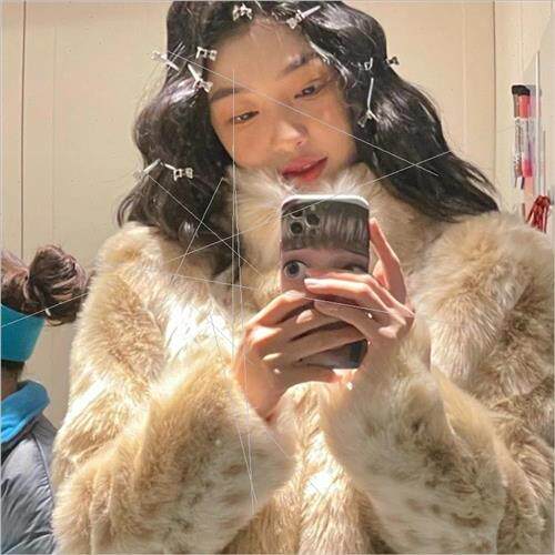 Korean  of the new environmentally friendly leopard fox fur - 图1