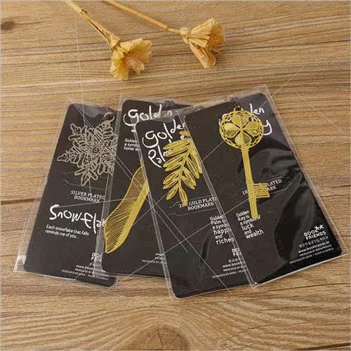 Metal bookmarks Chinese  ancient  gold-plated brass skeleton - 图2
