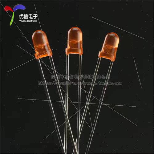 3MM/F3 Orange Orange ght Emitting Diode LED ght Round Head L - 图2