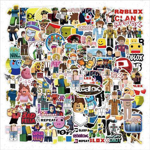 100 pcs Game Roblox Roblox Cartoon Doodle Stickers Laptop De - 图1