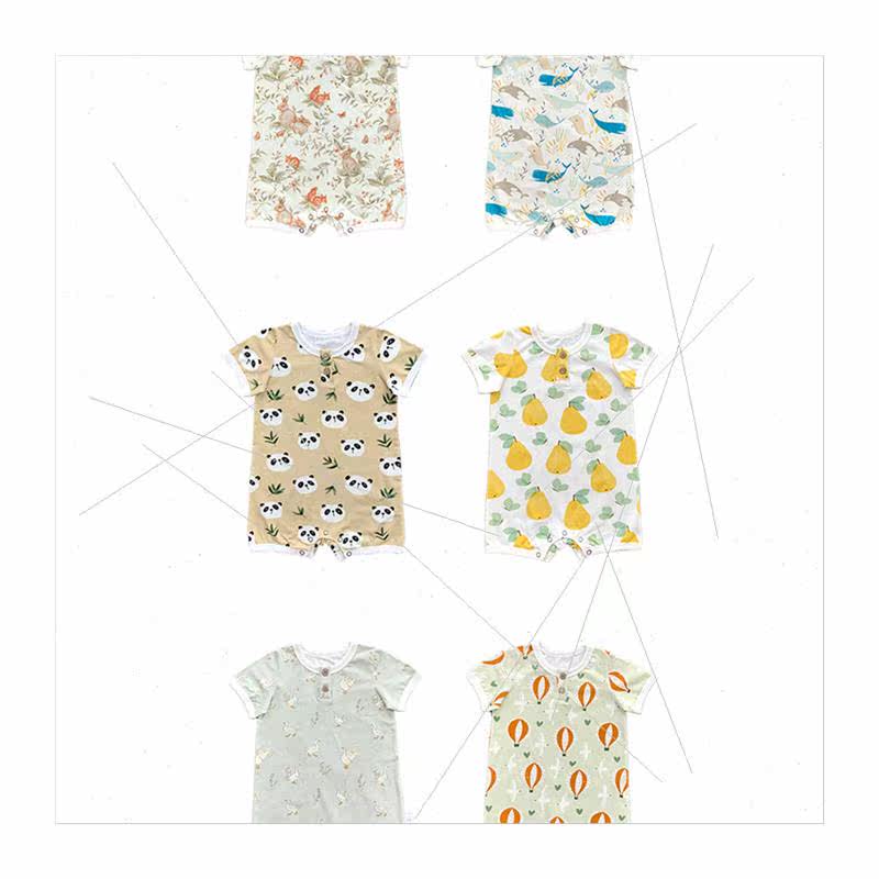 Summer short-sleeved baby onesie thin section of female baby - 图3