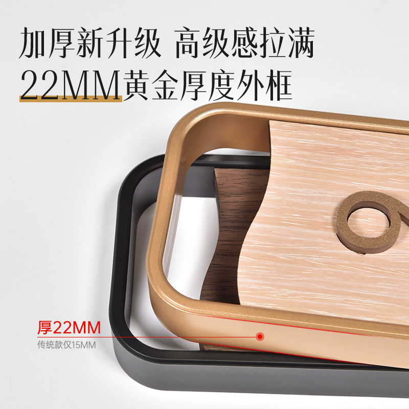 高档亚克力3D立体贴字门牌号金色房号牌标识牌定制中式复古风民宿公寓酒店餐厅包厢包房家用木饰板个性提示牌