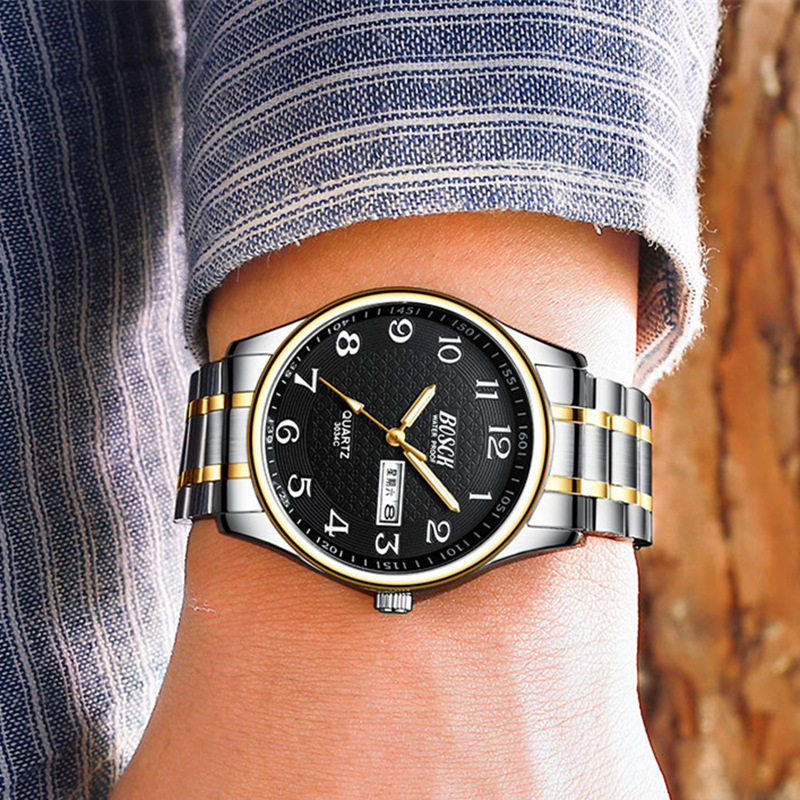 双日历男士老人防水数字中老年人表 xrl国产腕表