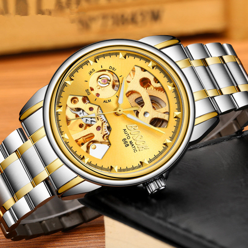 男全自动陀飞轮镂空夜光防水机械表 xrl国产腕表