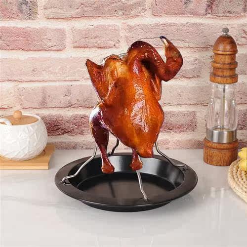 New Stainless Steel Chicken Roasting Pan Chicken Rack Nstick