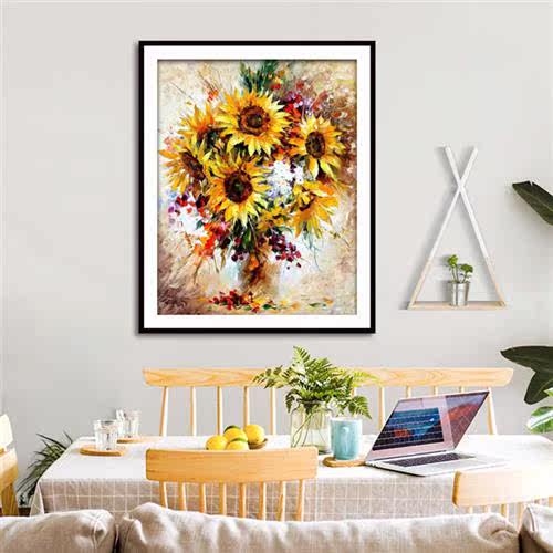 Diamd painting full  new oil painting sunflower modern livin