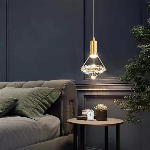 Post-modern light luxury crystal chelier creative simple hom - 图0