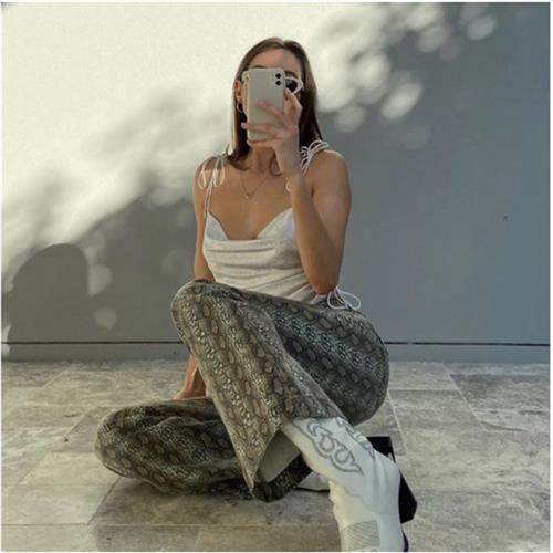 2023 Summer Fashi Tie Slim F Camisole Top Nightclub Short To - 图2