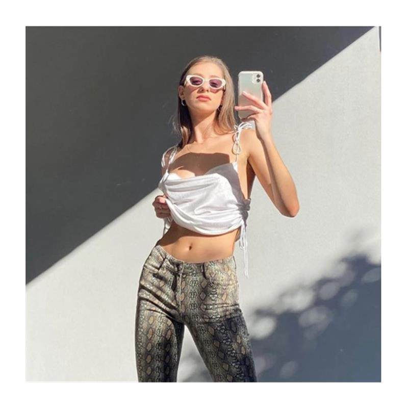 2023 Summer Fashi Tie Slim F Camisole Top Nightclub Short To - 图3