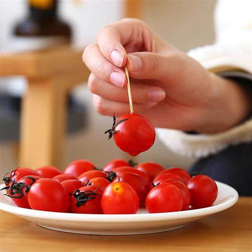 Household carbized toothpick disposable fru fork bamboo toot - 图1