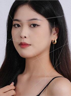 925 silver Italian Metal Brushed Frosted Geometric Earrings