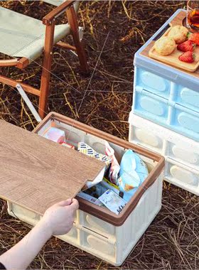Outdoor Camping Wooden d Folding Storage Box Portable Campin