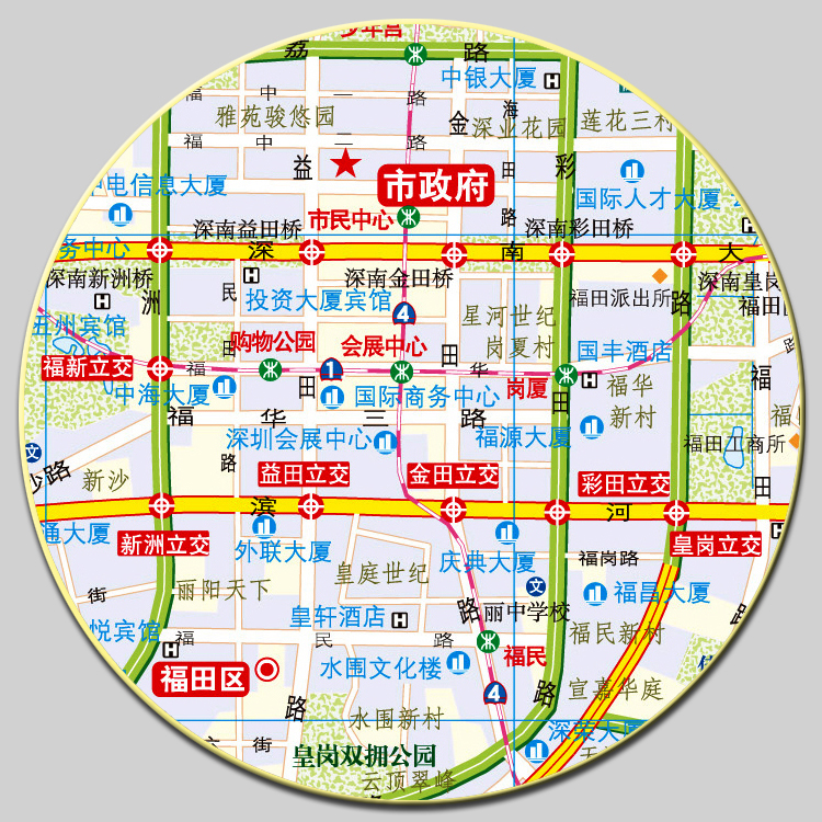 深圳市城区地图电子版设计素材文件 - 图0