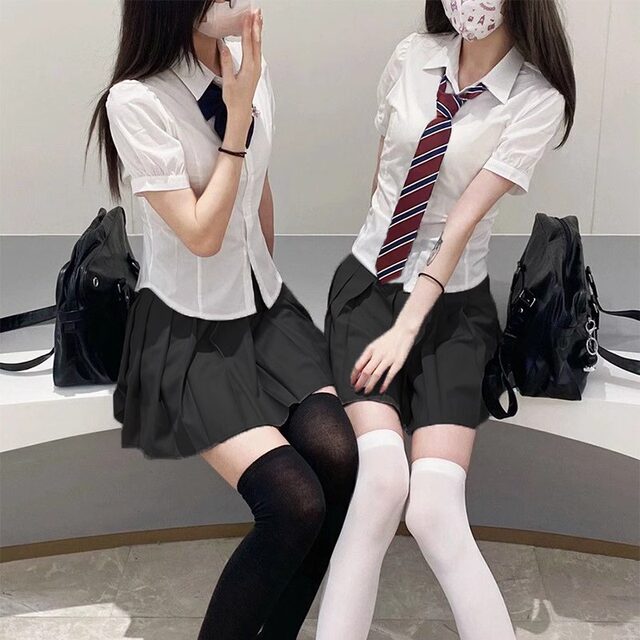 Summer preppy waisted white shirt for women plus size