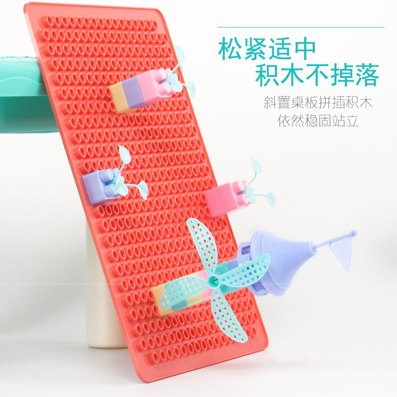 儿童拼装益智积木桌一两三半5积木 欣奇玩具建构/拼插积木