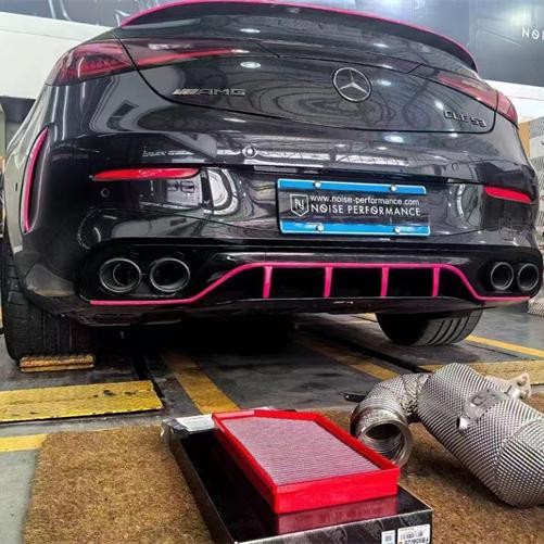 适用24款奔驰CLE53 GLE53 AMG改装JBOM HJS CSK不亮灯头段排气管 - 图3