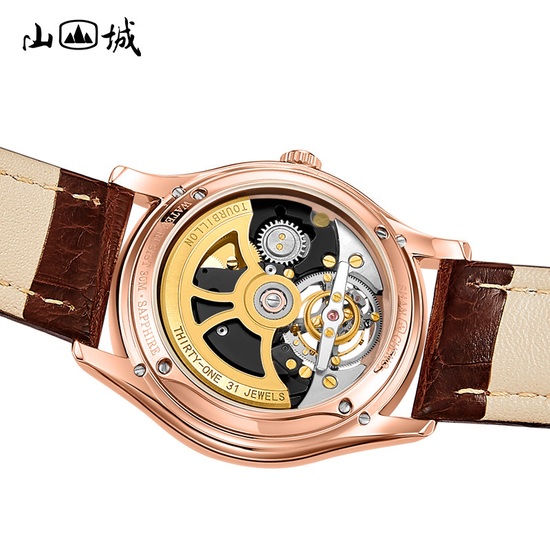 2019新品山城男士复古休闲全机械表 山城手表国产腕表