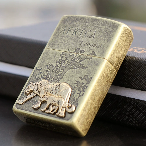 Медная ретро старомодная зажигалка на керосине, креативная ветрозащитная мужская нашивка