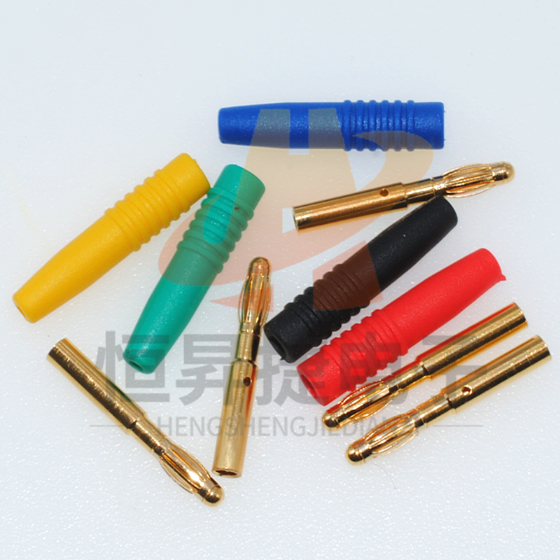 3mm香蕉插头插座 3毫米纯铜banana插头A47表棒插头连接器端子镀金 - 图0