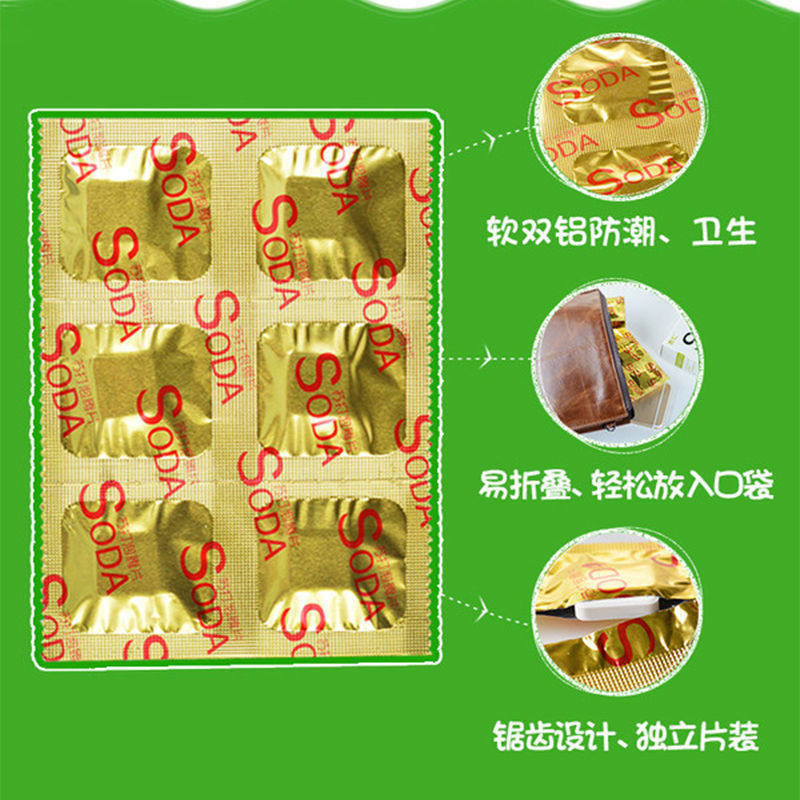 名仁苏打水泡腾片弱碱性无糖柠檬菠萝果味固体饮料小苏打片冲饮品