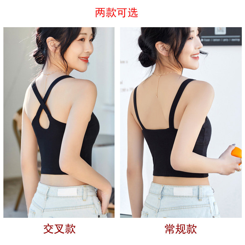 外穿美背网红爆款带胸垫一体式背心 宁馨曼背心吊带