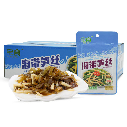 宝食海带笋丝6盒180小包幼笋梅菜菜下饭配粥配饭小菜酱菜福建特产 - 图3