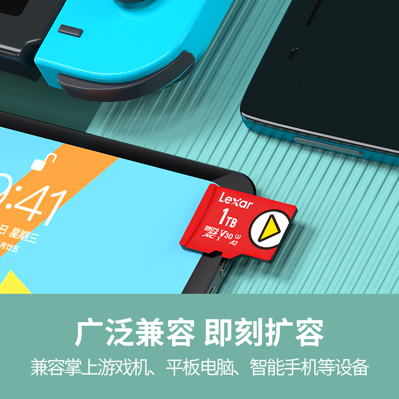 Lexar 512~1T内存卡高速TF卡switch存储卡高速手机MicroSD PLAY卡 - 图0