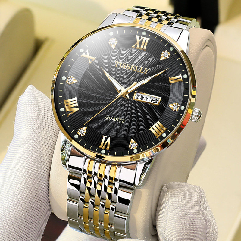 瑞士超薄大气男士防水正品全机械表 tisselly蒂西尼国产腕表