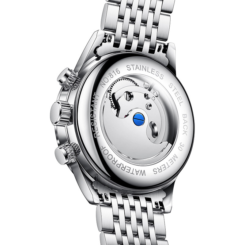 正品牌瑞士男士防水镂空自动机械表 tisselly蒂西尼国产腕表