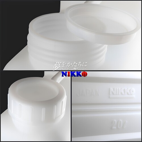 塑料方桶放水桶加厚10L20L龙头壶HDPE大口液体桶储水桶进口NIKKO - 图2