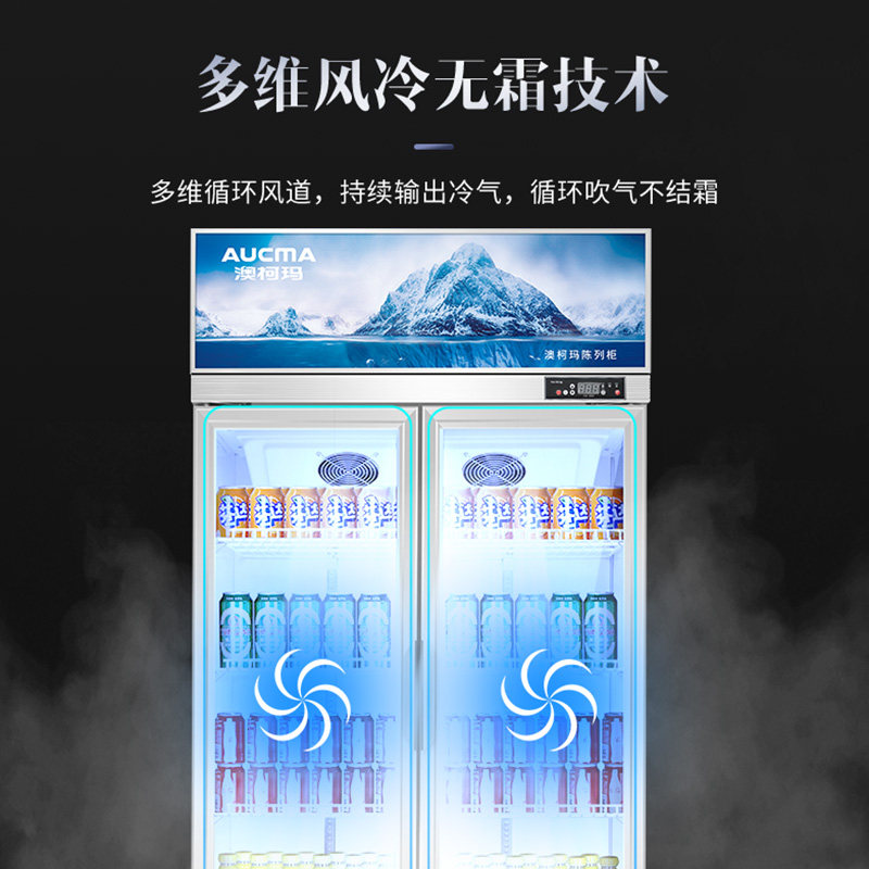 澳柯玛风冷展示柜商用立式保鲜冰箱 澳柯玛商用展示柜