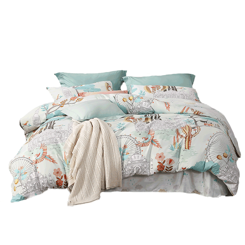 富安娜出品圣之花磨毛套件印花ins风宿舍三件套四件套床上用品,淘宝优惠券,粉丝福利购,淘宝优惠卷